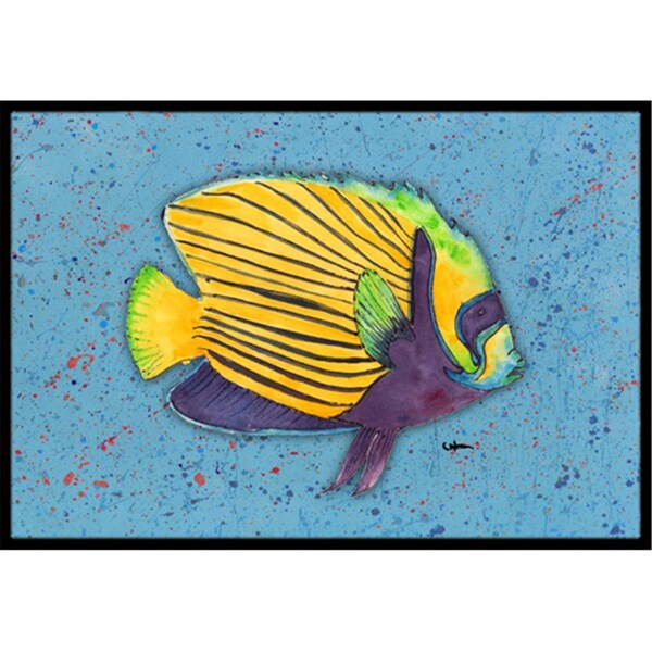 Carolines Treasures 18 x 27 In. Tropical Fish on Blue Indoor or Outdoor Mat 8579MAT - main
